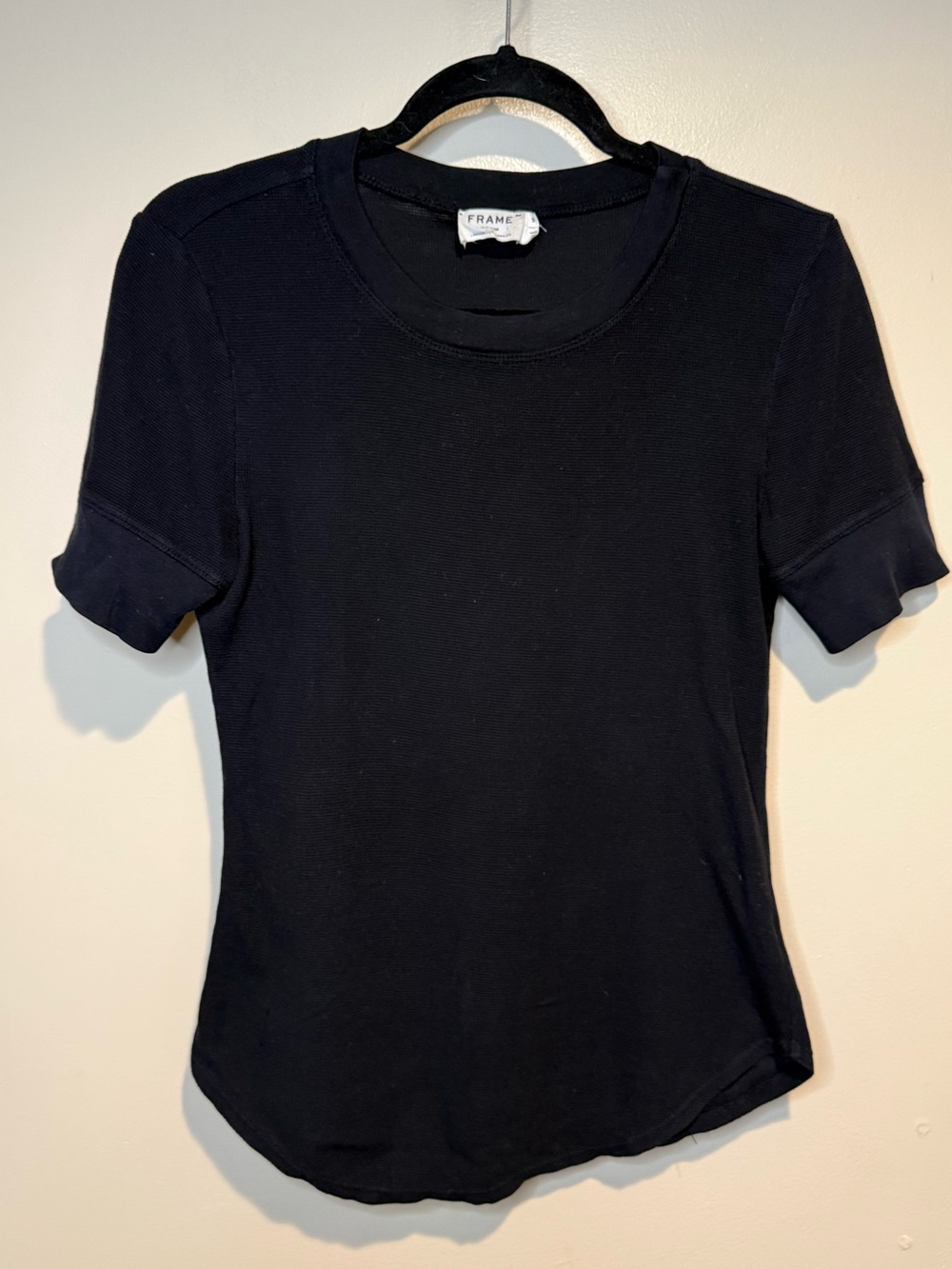 FRAME Waffle Texture Thermal Short sleeve tee